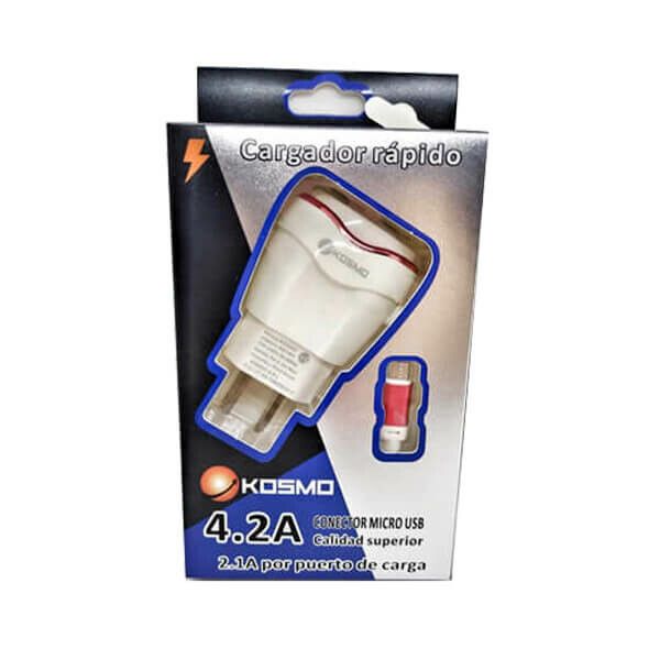 Cargador Micro Kosmo 4.2A 2USB