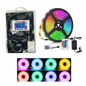 Tira Led Aitech 5050 RGB Con Cargador / Control Remoto 5M AILD113060M