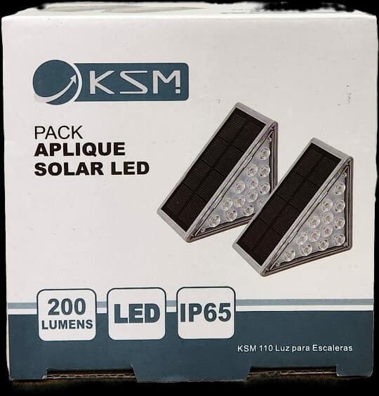 luz led solar para escalera