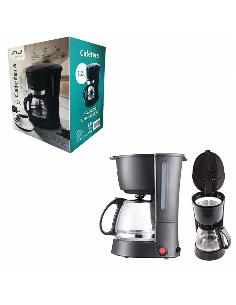 Cafetera De Filtro Aitech 1.2L Apagado Automático AIHG251307N - Imagen 2