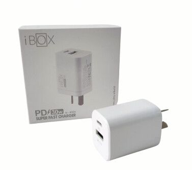 Cargador Cabezal Ibox Conector Tipo C / USB 30W