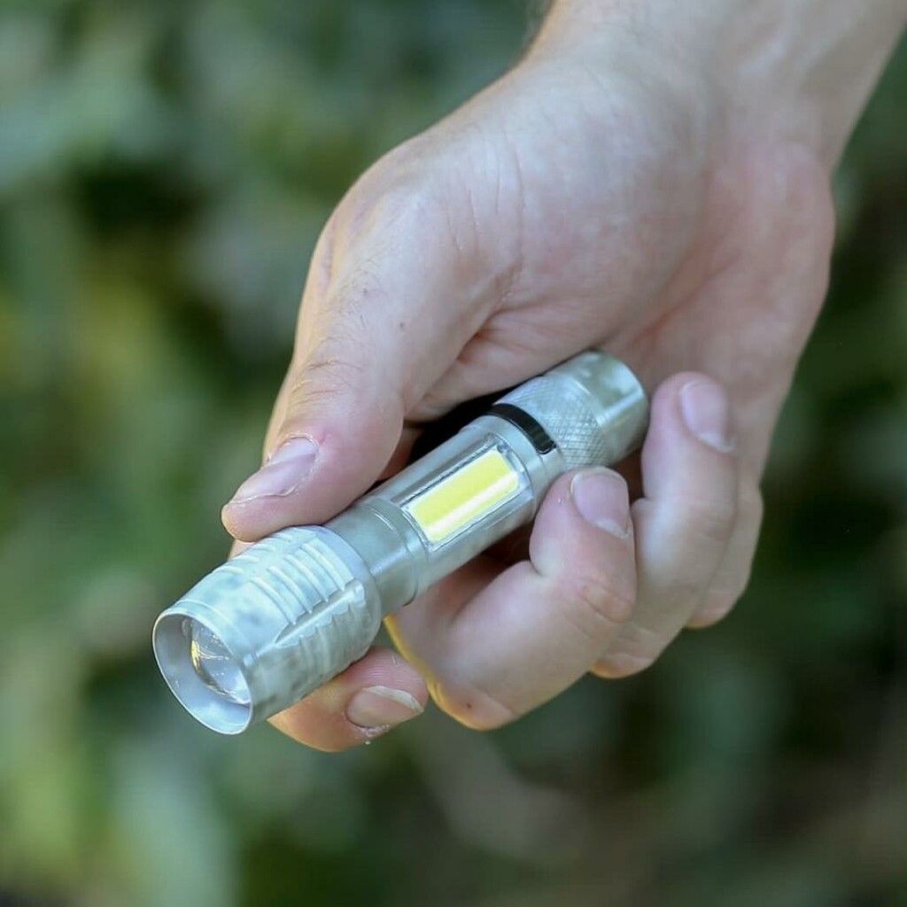 Linterna Táctica Militar Doble LED Recargable Camuflada LI-1014