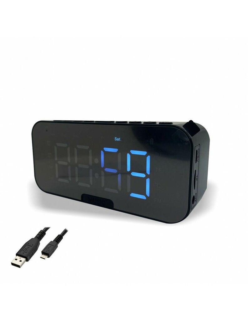 Reloj Despertador Parlante Bluetooth Recargable EC100461