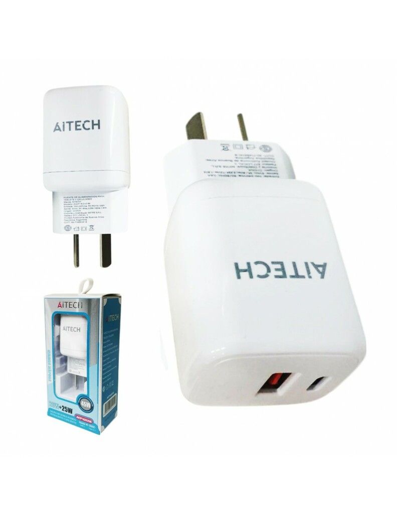 Cargador Cabezal Aitech USB / USB-C 45W AICP162025