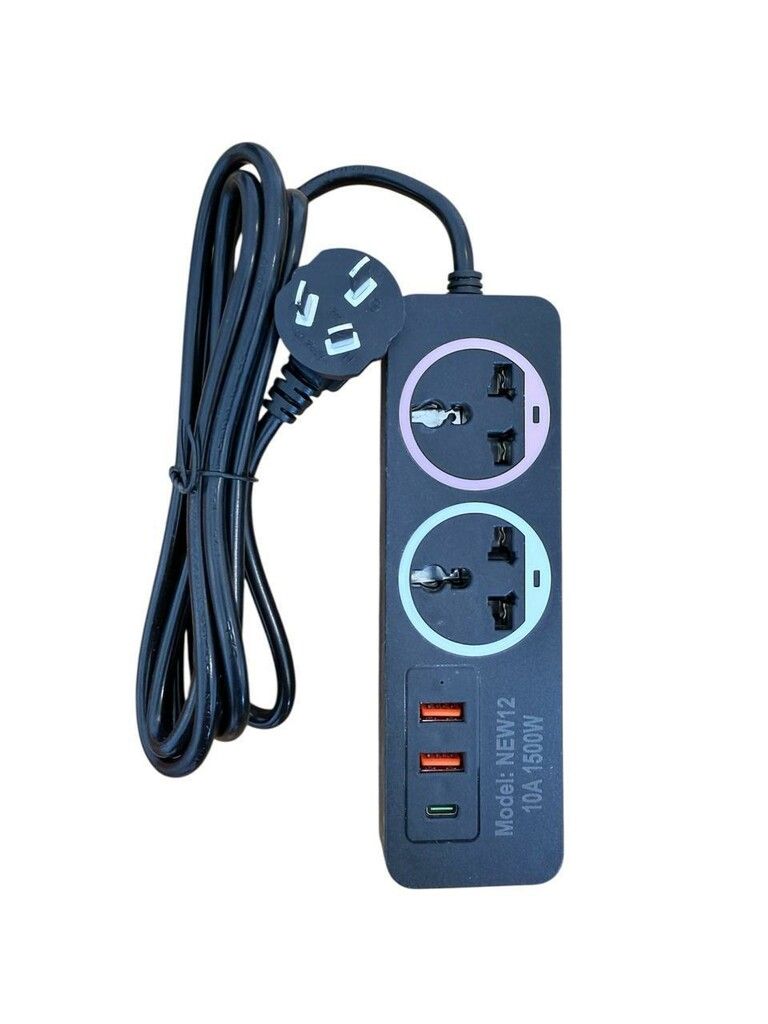 Zapatilla Carga Rapida 2 Tomas + 2 USB + 1 TIPO C