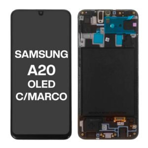 Modulo Samsung A20 Oled Con Marco Mecanico