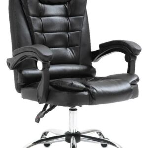 Silla Ejecutiva / Gamer Ergonomica Color Negro Cuero Sintético