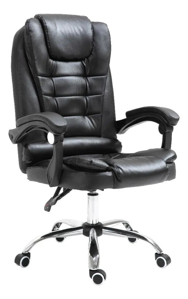 Silla Ejecutiva / Gamer Ergonomica Color Negro Cuero Sintético