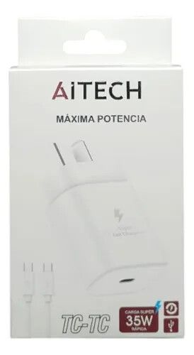 Cargador Aitech Carga Super Rápida 35W Cable Tipo C A Tipo C AICP050219B - Imagen 2