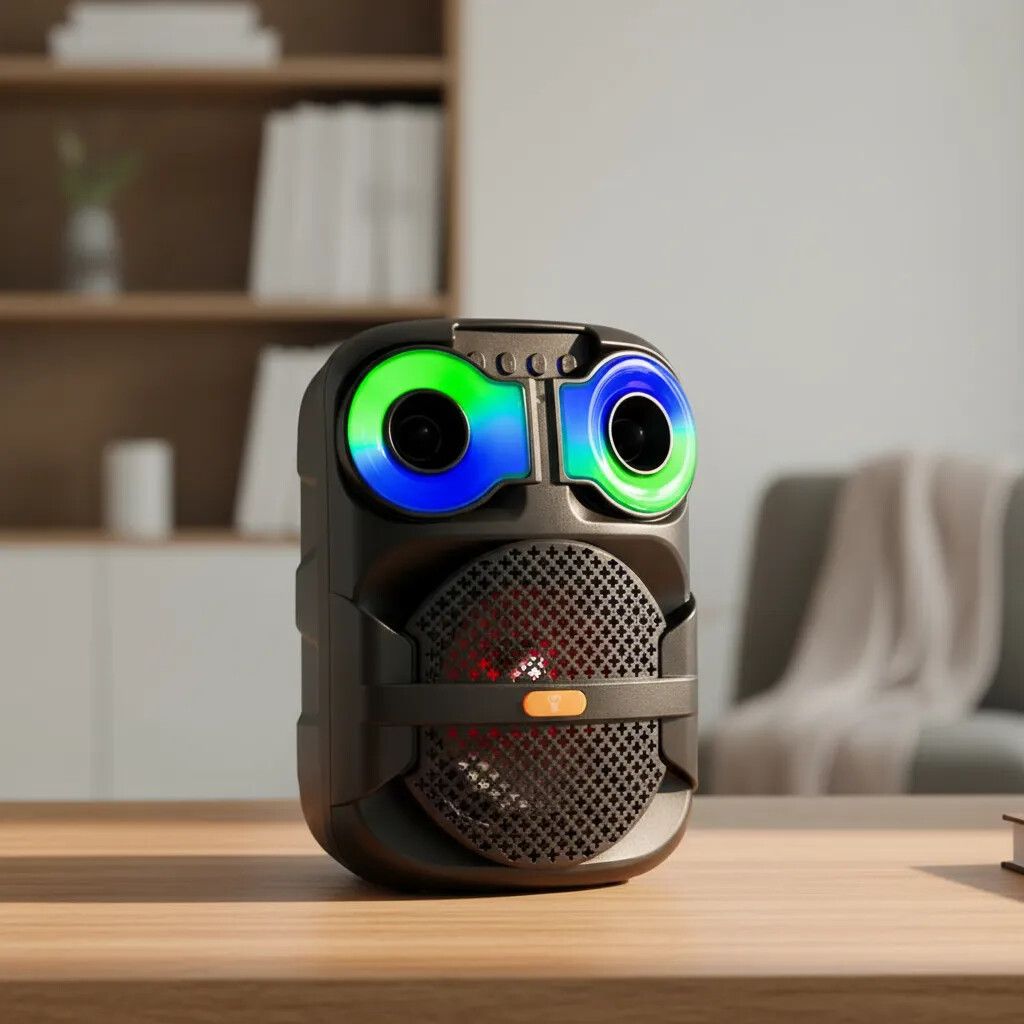 Parlante 8'' Bluetooth Con Luz Led RGB HF-886 EC100774