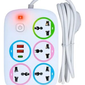 Zapatilla Carga Rapida 4 Tomas + 2USB + 1 TIPO C