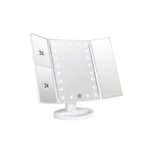 Espejo de Maquillaje con luz LED Plegable Recargable