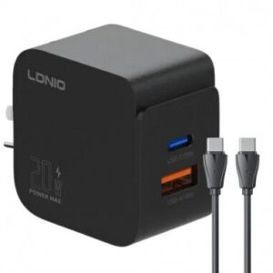 Cargador iPhone 20W USB C/USB A + Cable USB C a Lightning