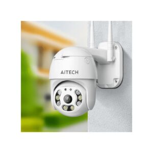Camara De Seguridad Aitech Interior/Exterior Wifi V380 1080p Con Detector De Movimiento