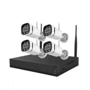 Kit De 4 Cámaras De Seguridad Inalámbricas NVR Wifi HD 4K