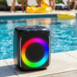 Parlante Bluetooth 6.5'' Con Micrófono, Control Remoto Y Luz Led Rgb