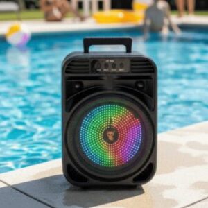 Parlante Bluetooth 8'' Con Luz Led Rgb